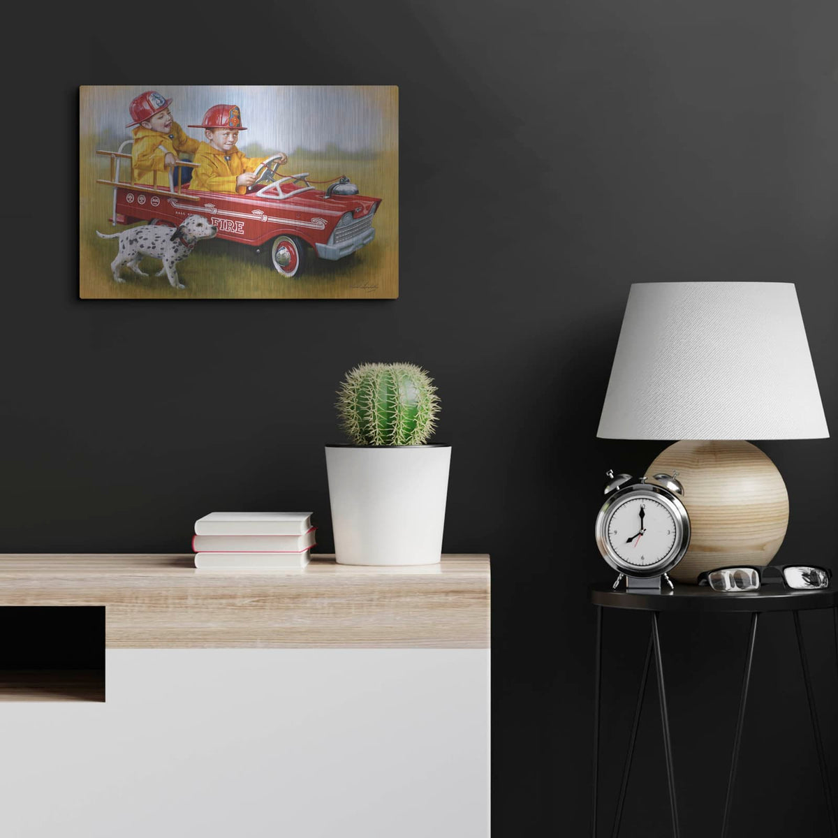 '1959 Murray Fire Truck' by David Lindsley – Metal Wall Art, 24x16 room view