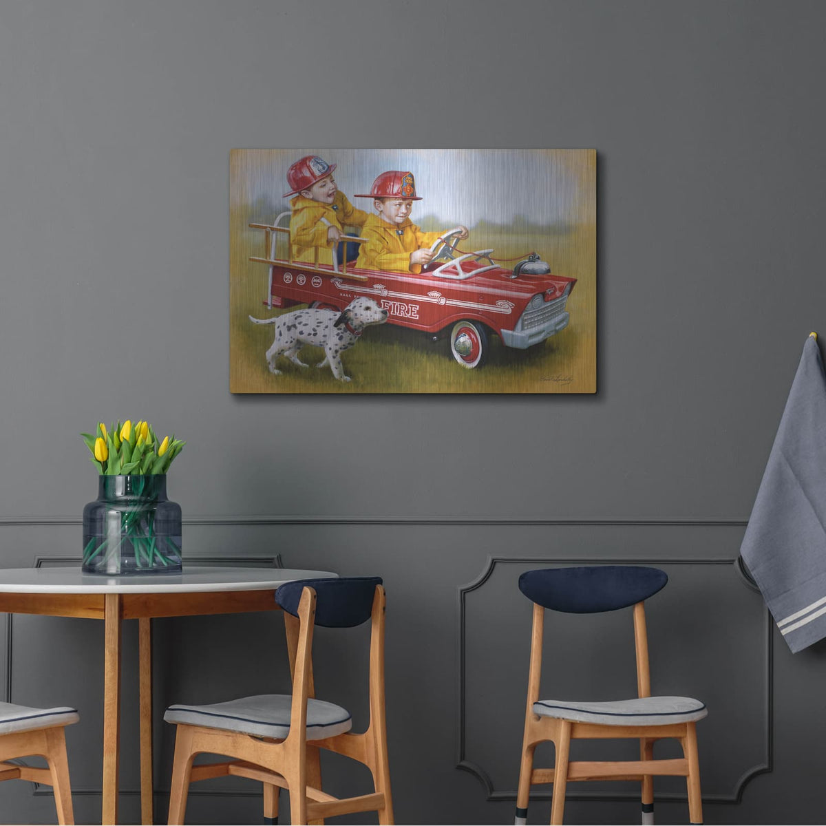 '1959 Murray Fire Truck' by David Lindsley – Metal Wall Art, 36x24 room view