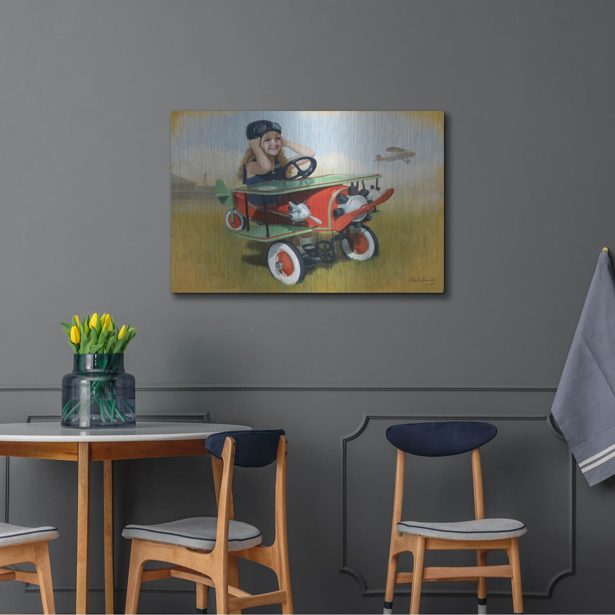 '1926 Steelcraft By-Plane' by David Lindsley – Metal Wall Art, 36x24 room view