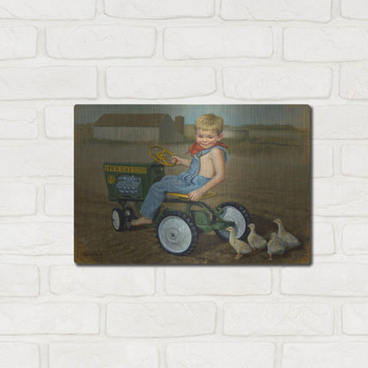 Luxe Metal Art 'Murray Diesel Tractor' by David Lindsley, Metal Wall Art,16x12