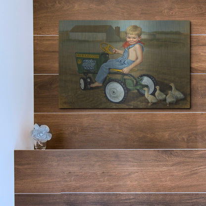 Luxe Metal Art 'Murray Diesel Tractor' by David Lindsley, Metal Wall Art,16x12