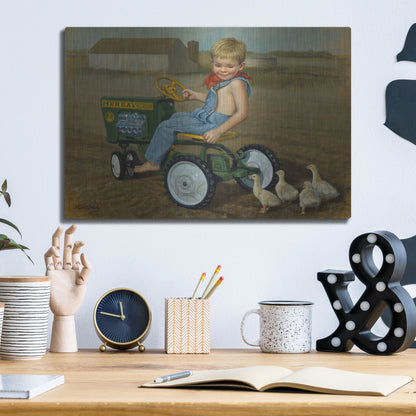 Luxe Metal Art 'Murray Diesel Tractor' by David Lindsley, Metal Wall Art,16x12