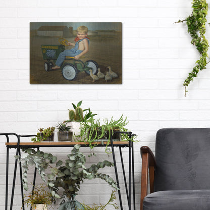 Luxe Metal Art 'Murray Diesel Tractor' by David Lindsley, Metal Wall Art,16x12