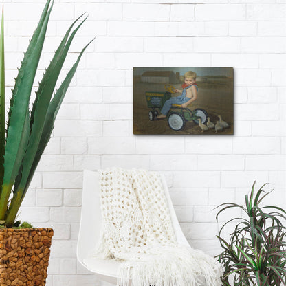 Luxe Metal Art 'Murray Diesel Tractor' by David Lindsley, Metal Wall Art,16x12