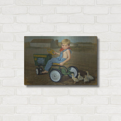 Luxe Metal Art 'Murray Diesel Tractor' by David Lindsley, Metal Wall Art,24x16
