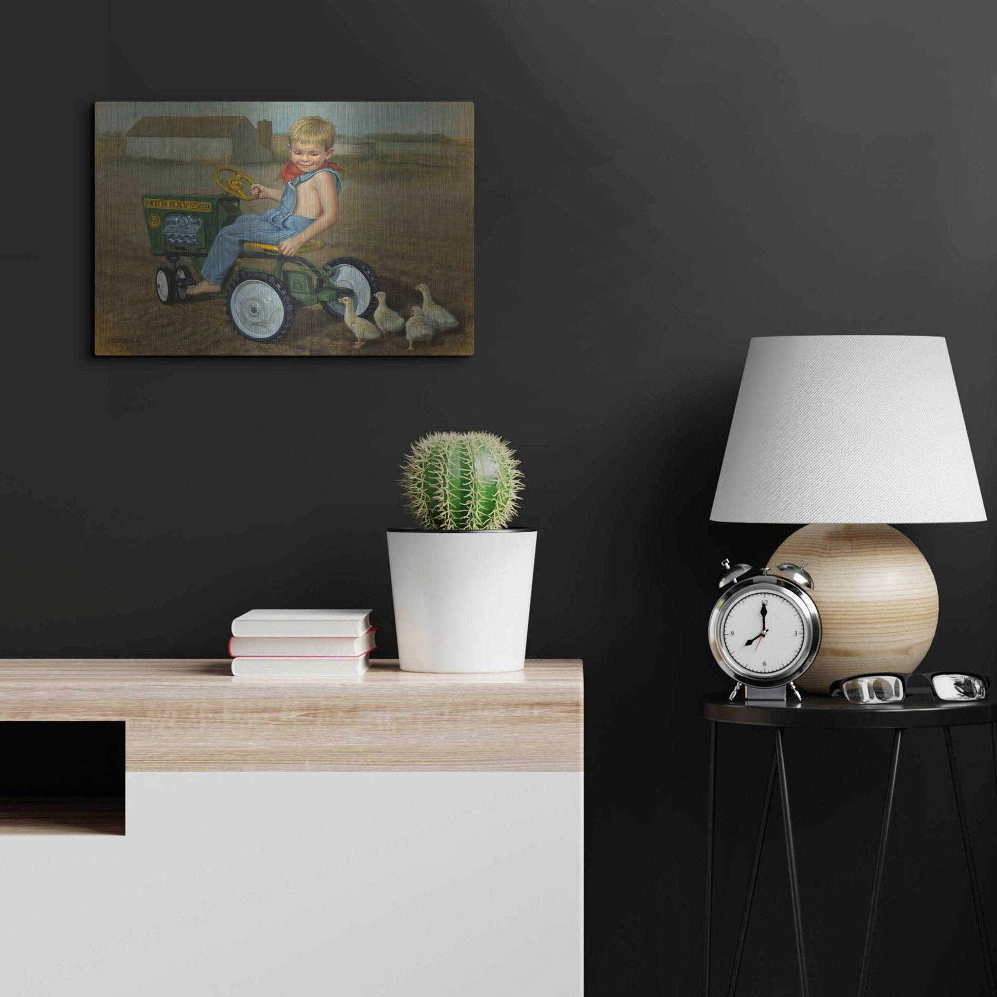 Luxe Metal Art 'Murray Diesel Tractor' by David Lindsley, Metal Wall Art,24x16