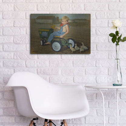 Luxe Metal Art 'Murray Diesel Tractor' by David Lindsley, Metal Wall Art,24x16