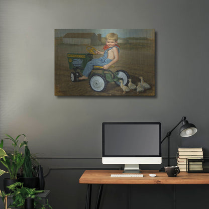 Luxe Metal Art 'Murray Diesel Tractor' by David Lindsley, Metal Wall Art,36x24