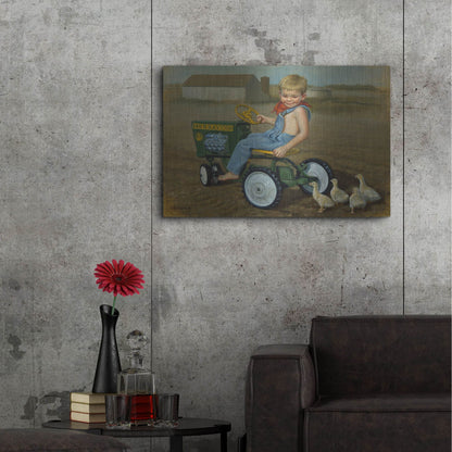 Luxe Metal Art 'Murray Diesel Tractor' by David Lindsley, Metal Wall Art,36x24