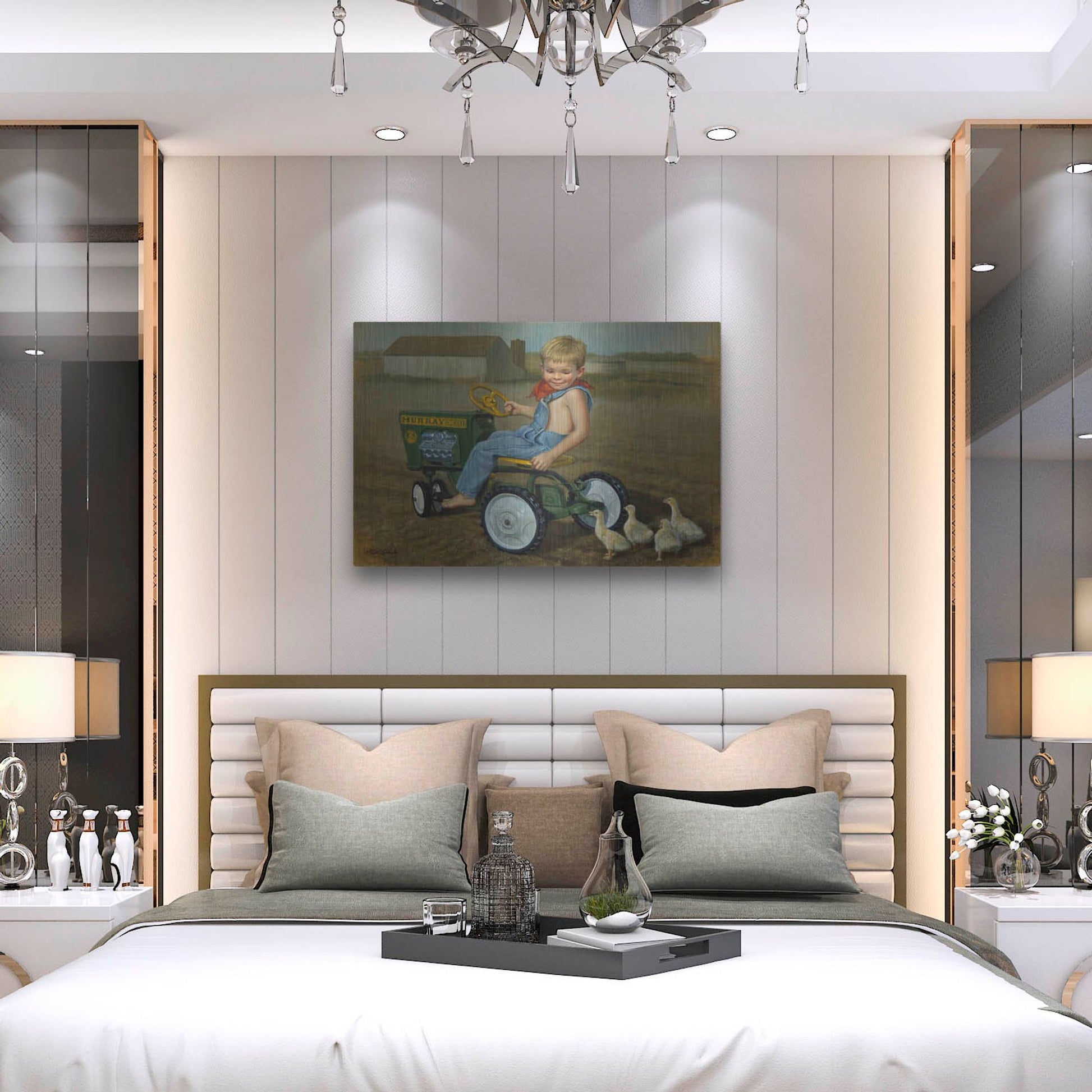 Luxe Metal Art 'Murray Diesel Tractor' by David Lindsley, Metal Wall Art,36x24