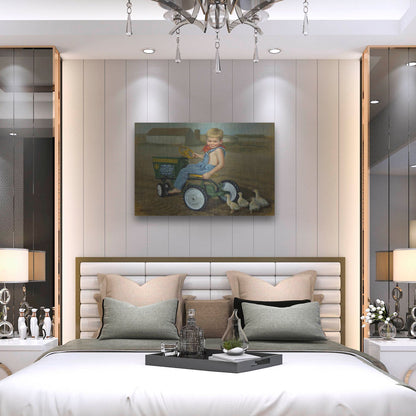 Luxe Metal Art 'Murray Diesel Tractor' by David Lindsley, Metal Wall Art,36x24