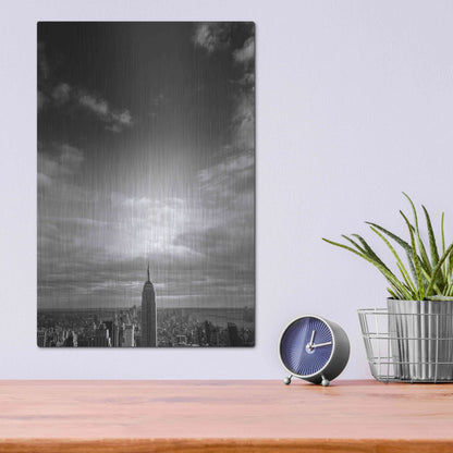 Luxe Metal Art 'NYC Manhattan Sky' by Nina Papiorek, Metal Wall Art,12x16