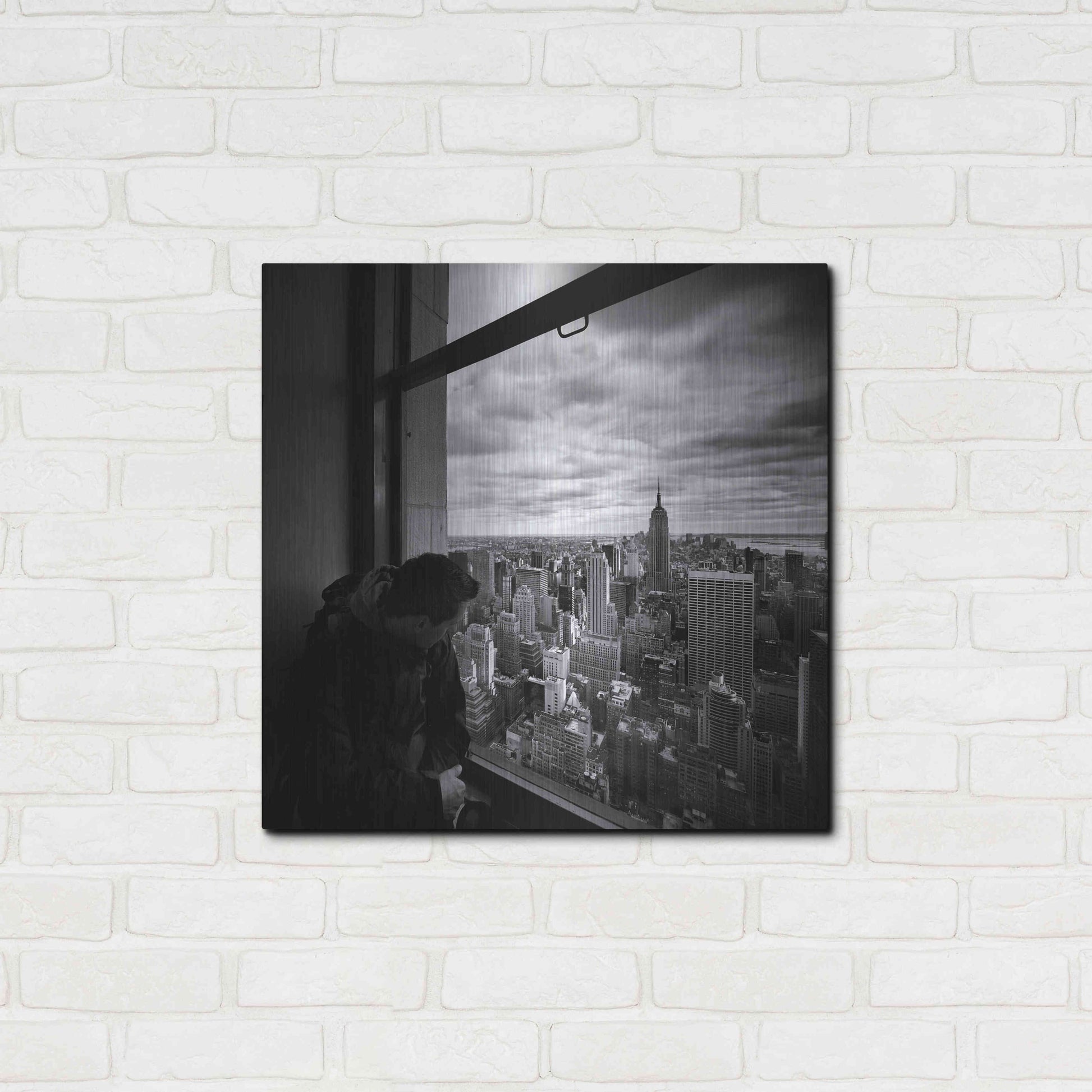 Luxe Metal Art 'NYC Manhattan View' by Nina Papiorek, Metal Wall Art,24x24