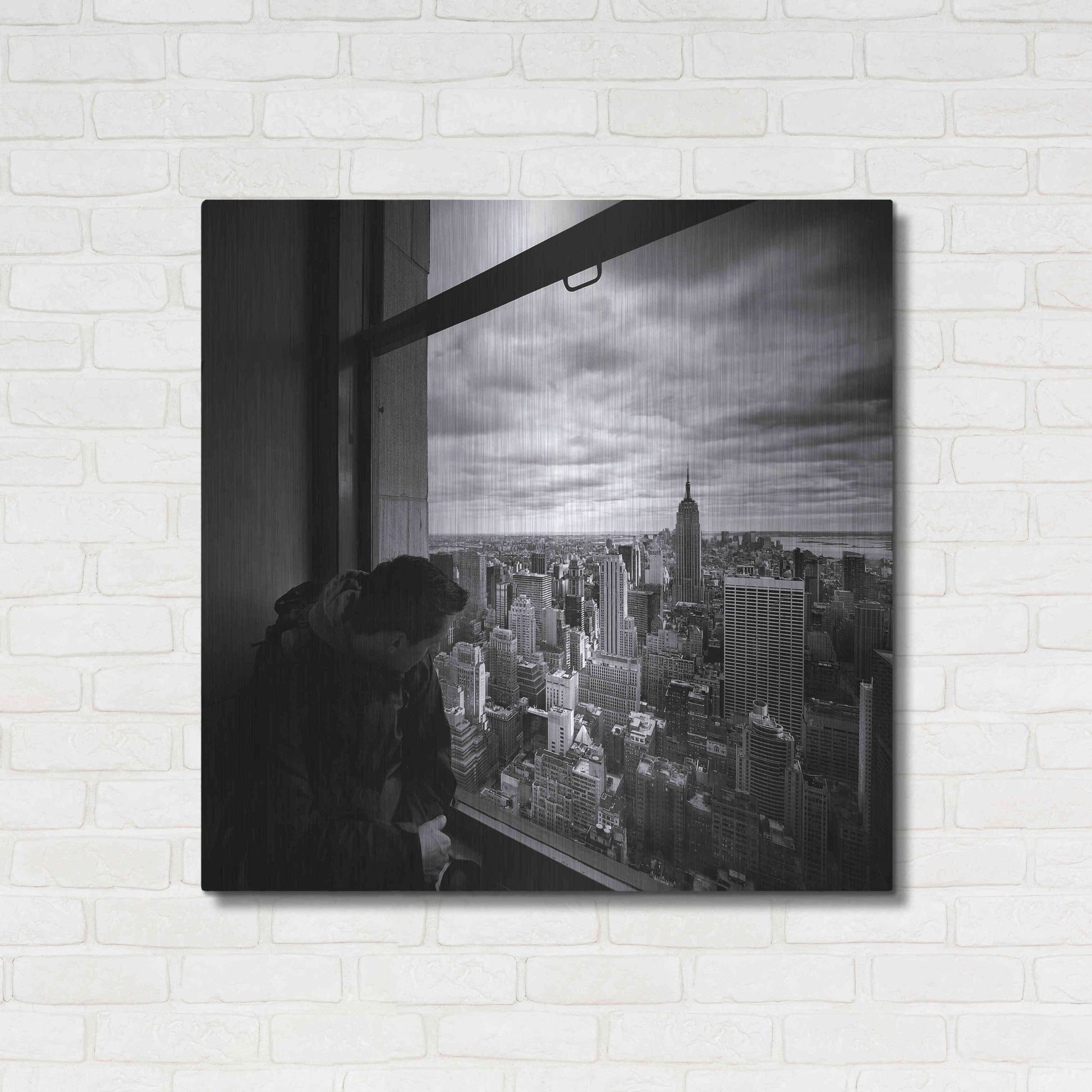 Luxe Metal Art 'NYC Manhattan View' by Nina Papiorek, Metal Wall Art,36x36