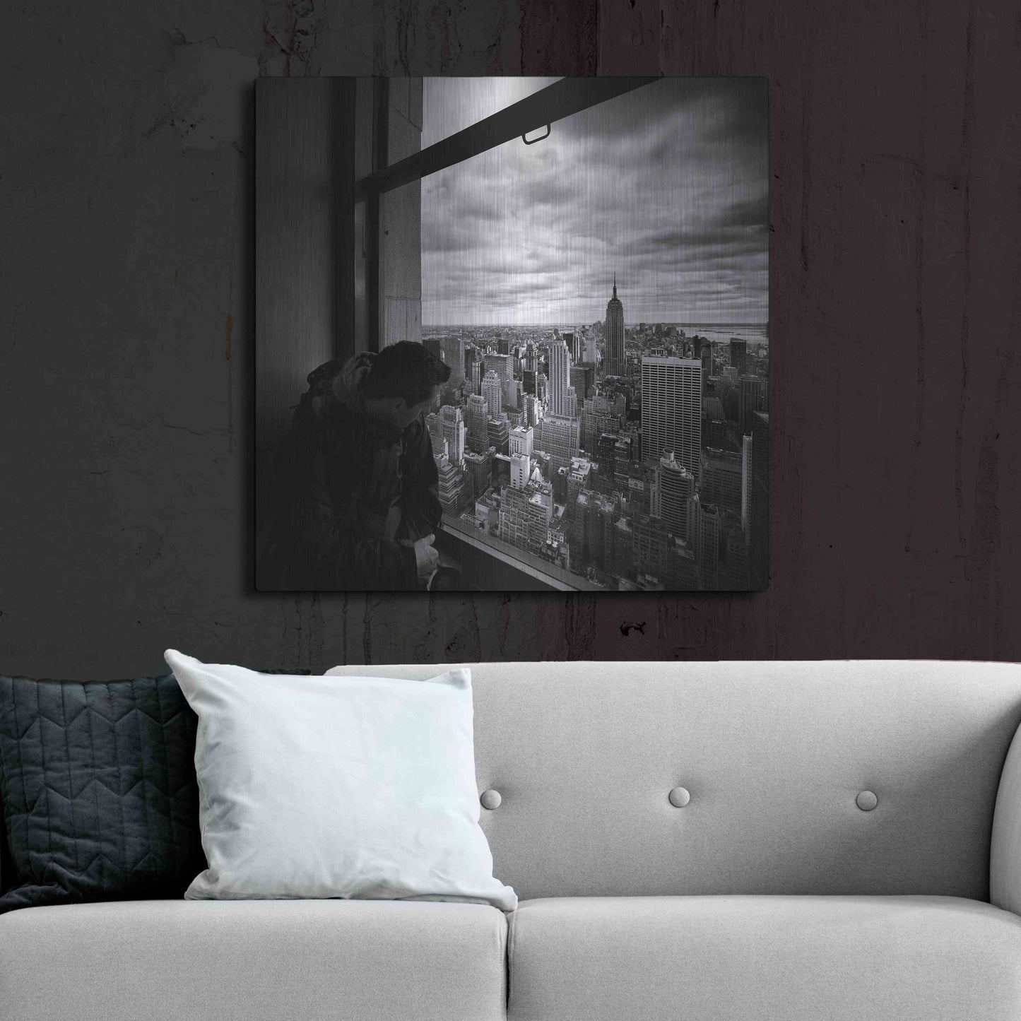 Luxe Metal Art 'NYC Manhattan View' by Nina Papiorek, Metal Wall Art,36x36