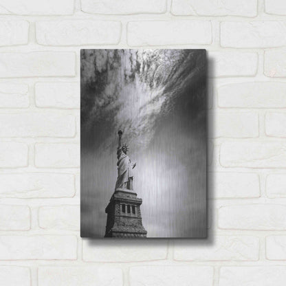 Luxe Metal Art 'NYC Miss Liberty' by Nina Papiorek, Metal Wall Art,12x16