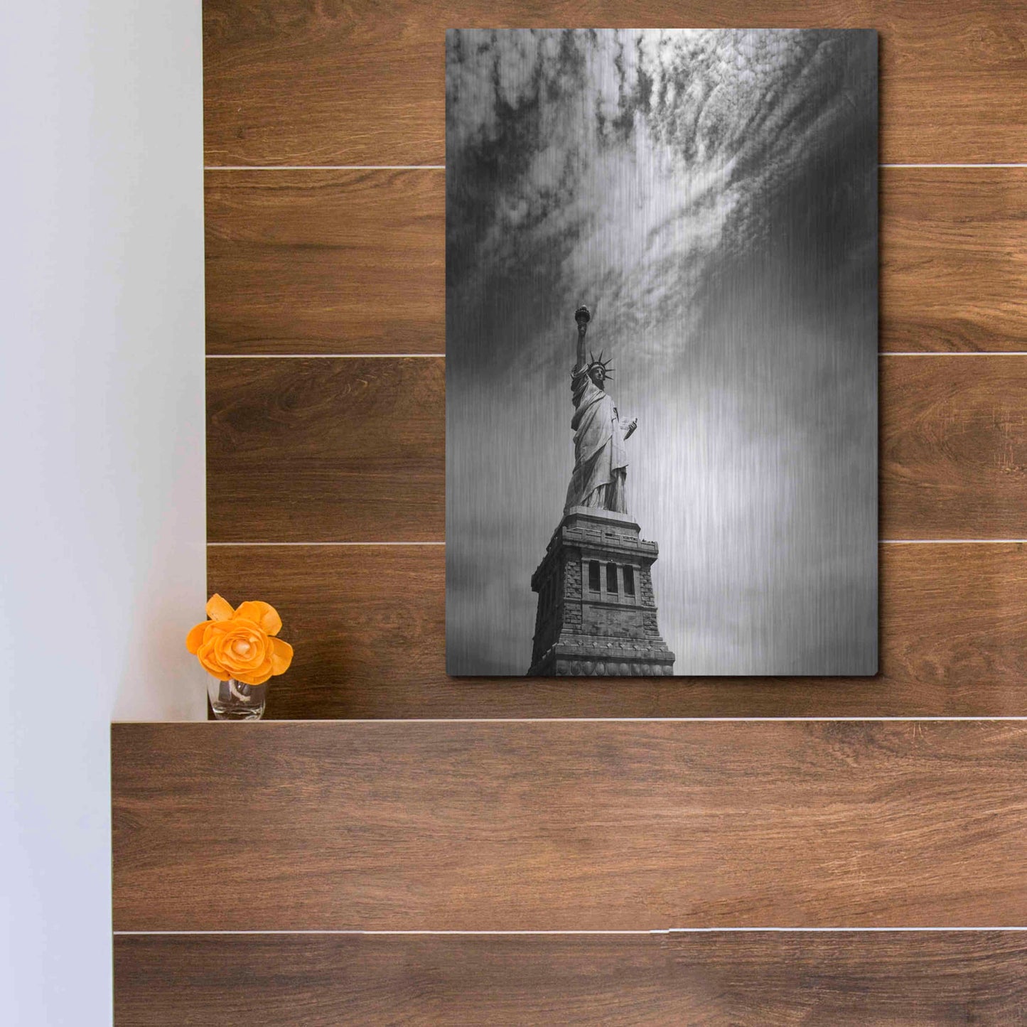 Luxe Metal Art 'NYC Miss Liberty' by Nina Papiorek, Metal Wall Art,12x16