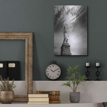 Luxe Metal Art 'NYC Miss Liberty' by Nina Papiorek, Metal Wall Art,12x16