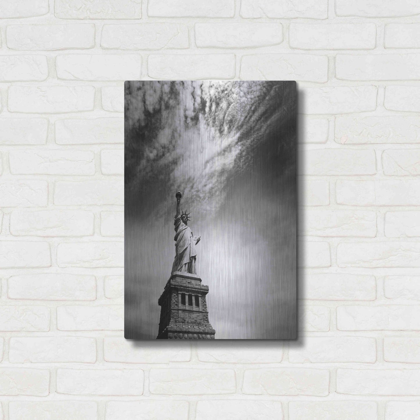 Luxe Metal Art 'NYC Miss Liberty' by Nina Papiorek, Metal Wall Art,16x24