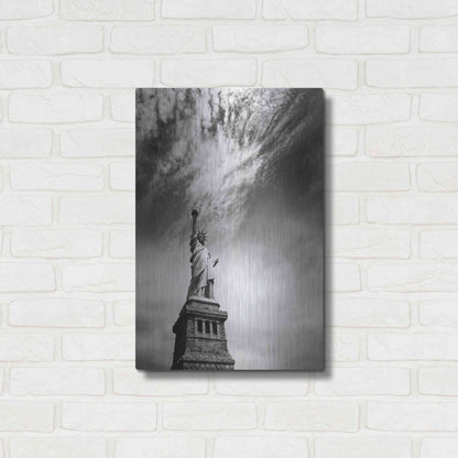 Luxe Metal Art 'NYC Miss Liberty' by Nina Papiorek, Metal Wall Art,16x24