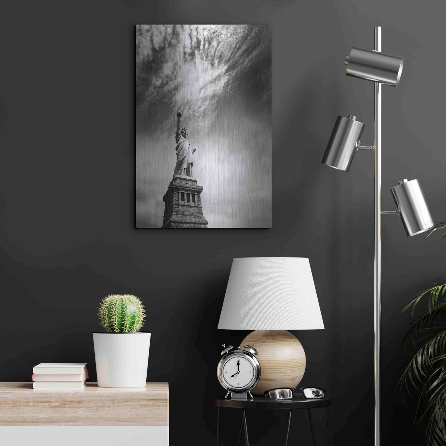 Luxe Metal Art 'NYC Miss Liberty' by Nina Papiorek, Metal Wall Art,16x24