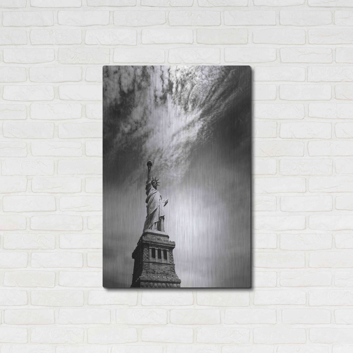 Luxe Metal Art 'NYC Miss Liberty' by Nina Papiorek, Metal Wall Art,24x36
