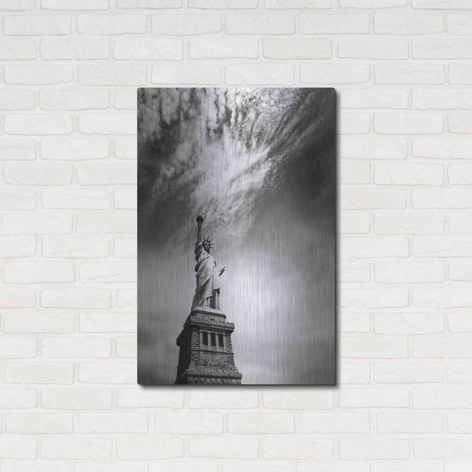Luxe Metal Art 'NYC Miss Liberty' by Nina Papiorek, Metal Wall Art,24x36