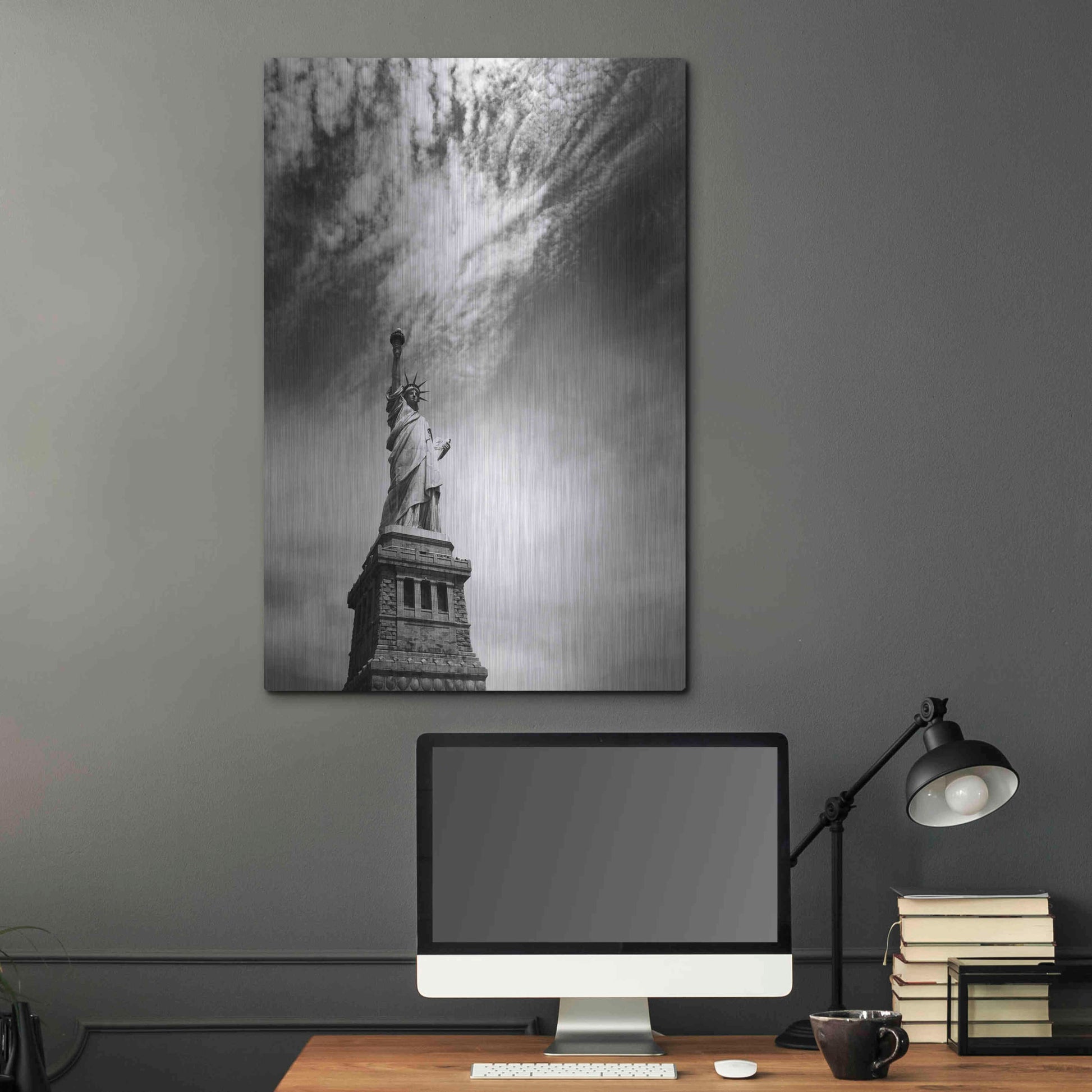 Luxe Metal Art 'NYC Miss Liberty' by Nina Papiorek, Metal Wall Art,24x36
