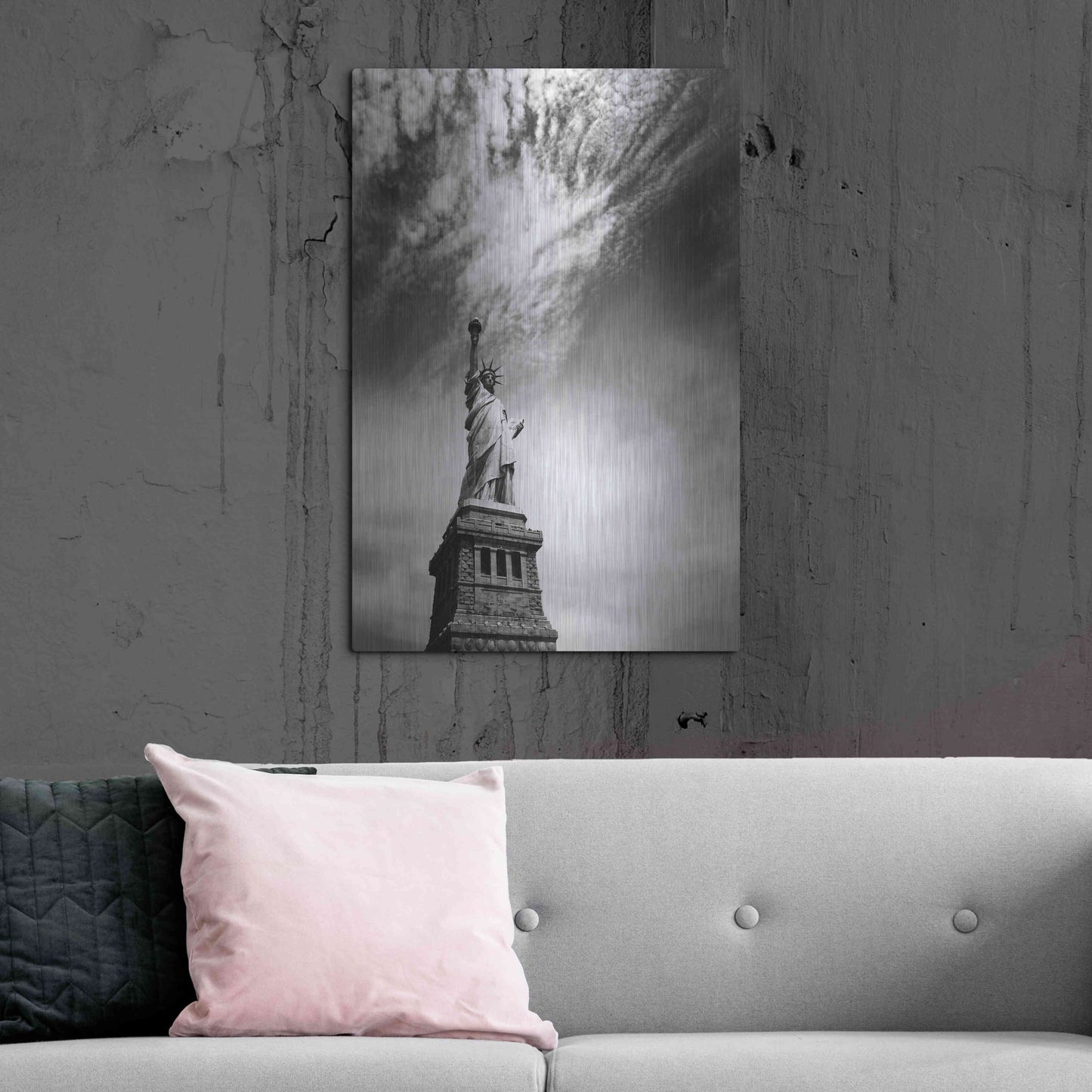 Luxe Metal Art 'NYC Miss Liberty' by Nina Papiorek, Metal Wall Art,24x36