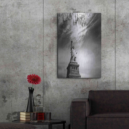 Luxe Metal Art 'NYC Miss Liberty' by Nina Papiorek, Metal Wall Art,24x36