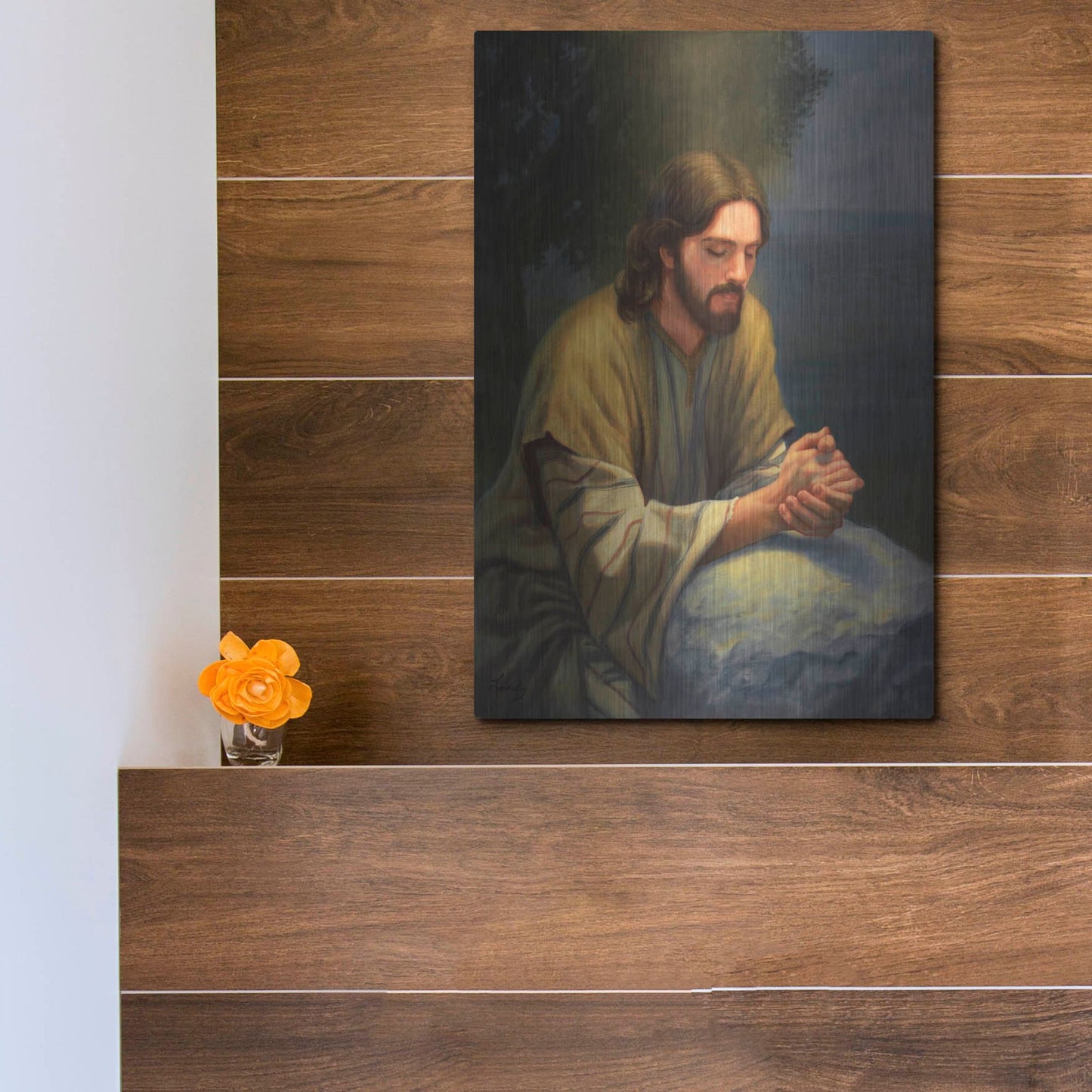 Luxe Metal Art 'The Intercession' by David Lindsley, Metal Wall Art,12x16
