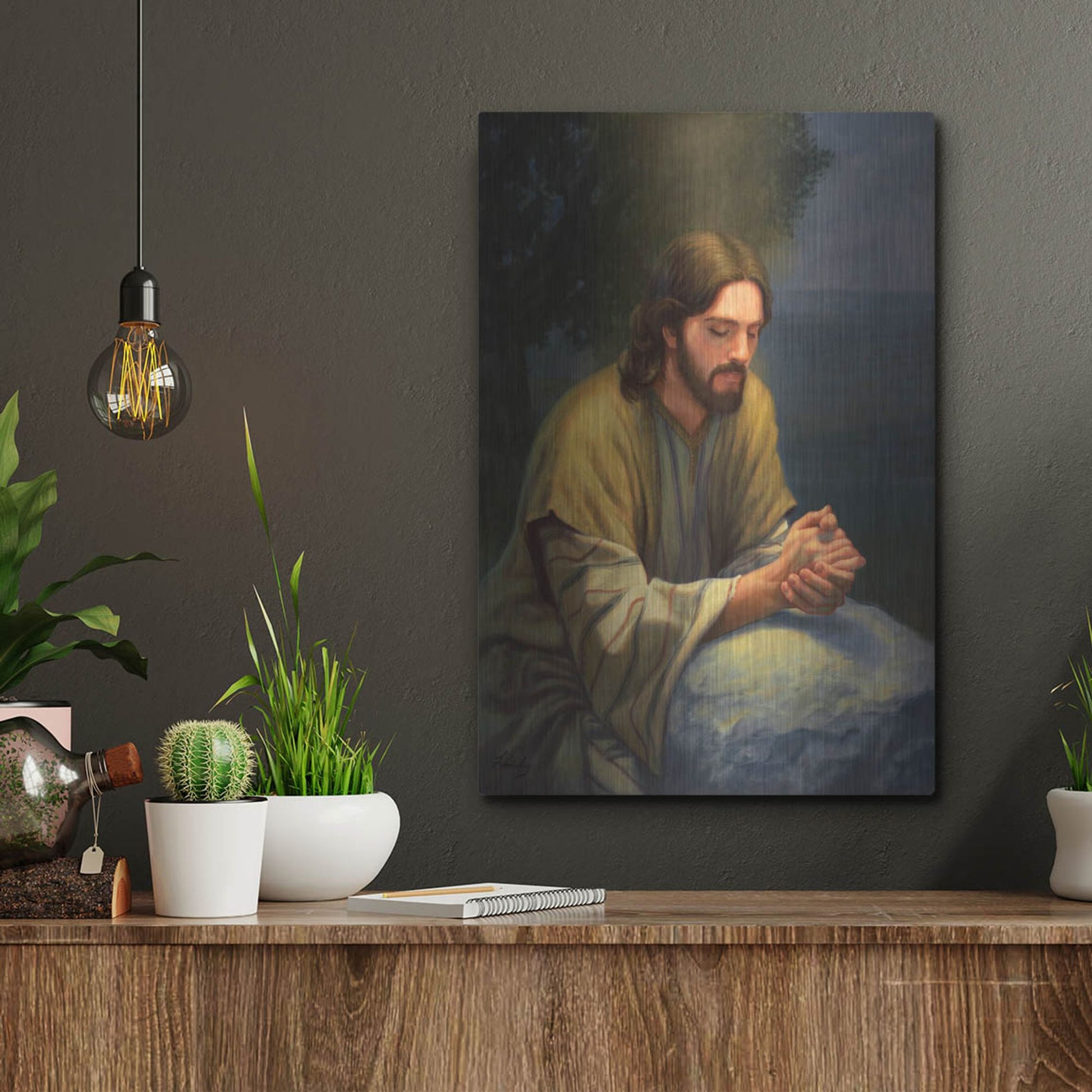 Luxe Metal Art 'The Intercession' by David Lindsley, Metal Wall Art,12x16