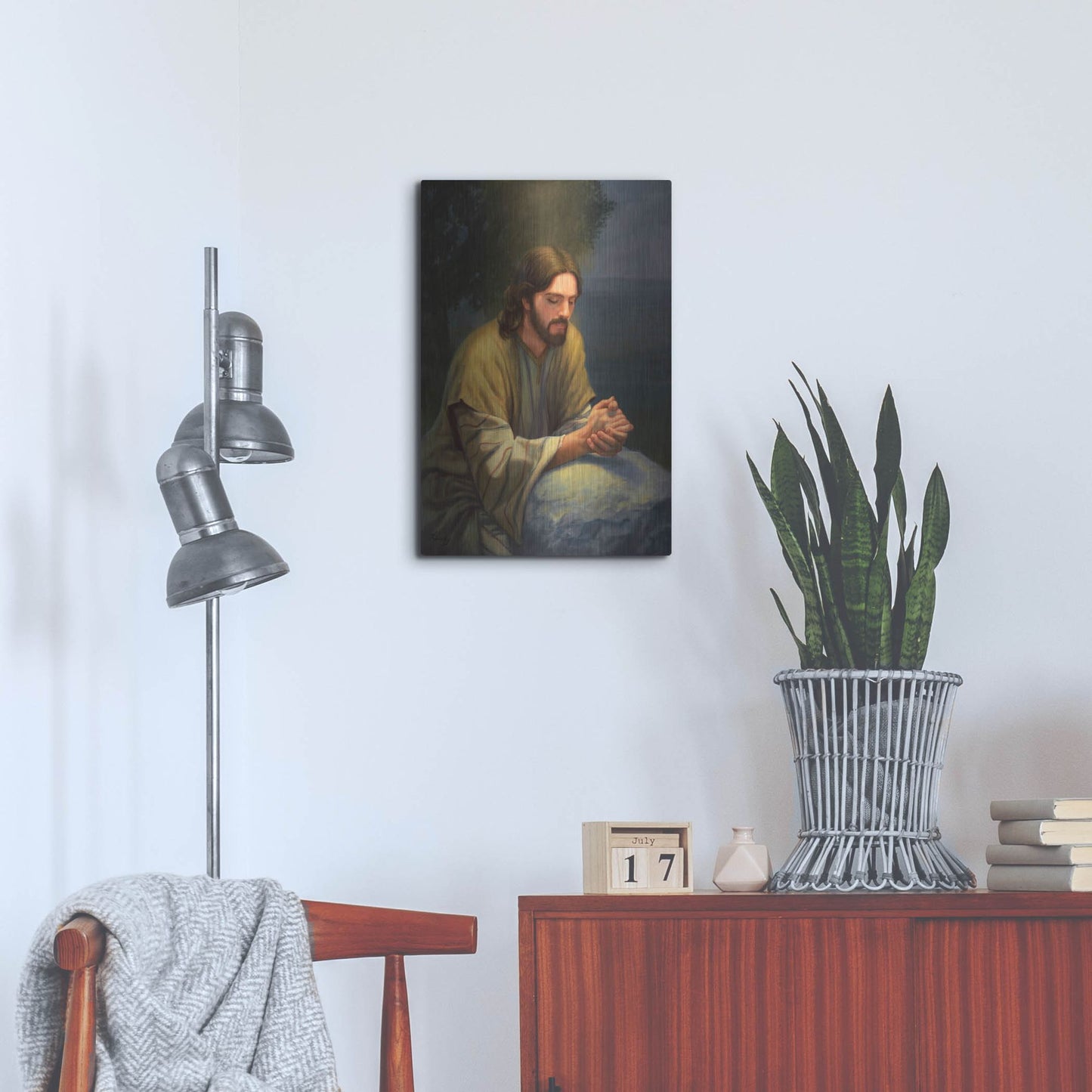Luxe Metal Art 'The Intercession' by David Lindsley, Metal Wall Art,16x24