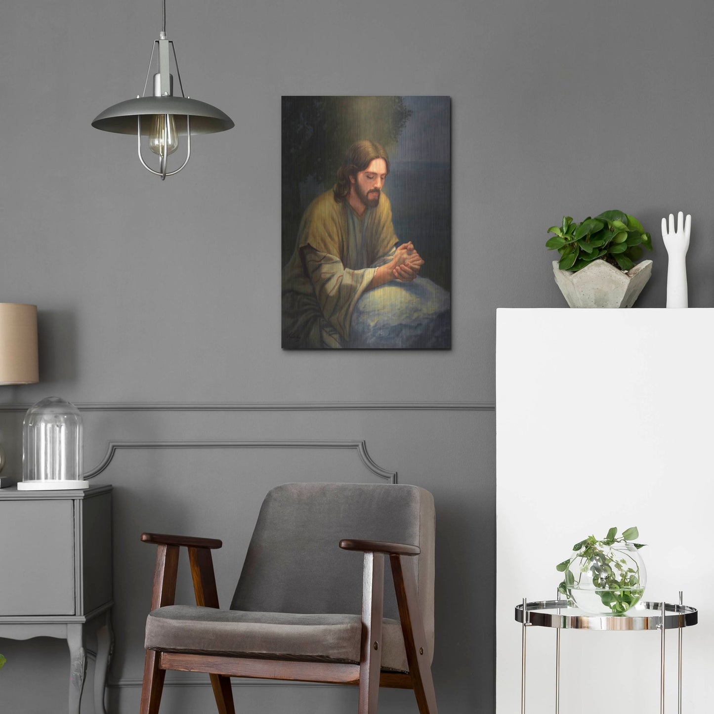 Luxe Metal Art 'The Intercession' by David Lindsley, Metal Wall Art,16x24