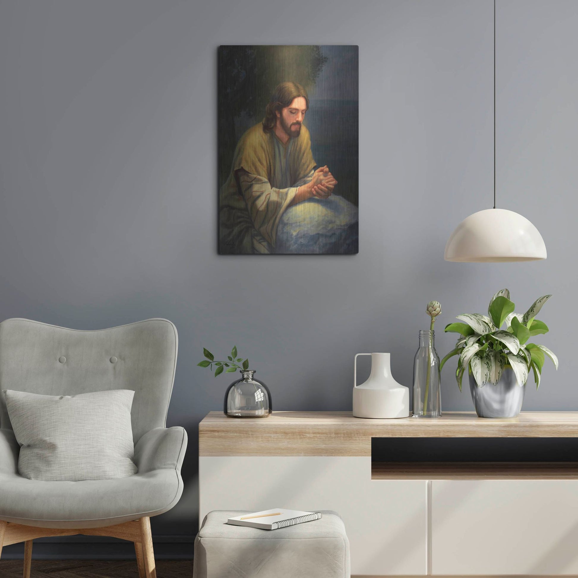 Luxe Metal Art 'The Intercession' by David Lindsley, Metal Wall Art,16x24