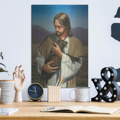 Luxe Metal Art 'The Lost Lamb' by David Lindsley, Metal Wall Art,12x16