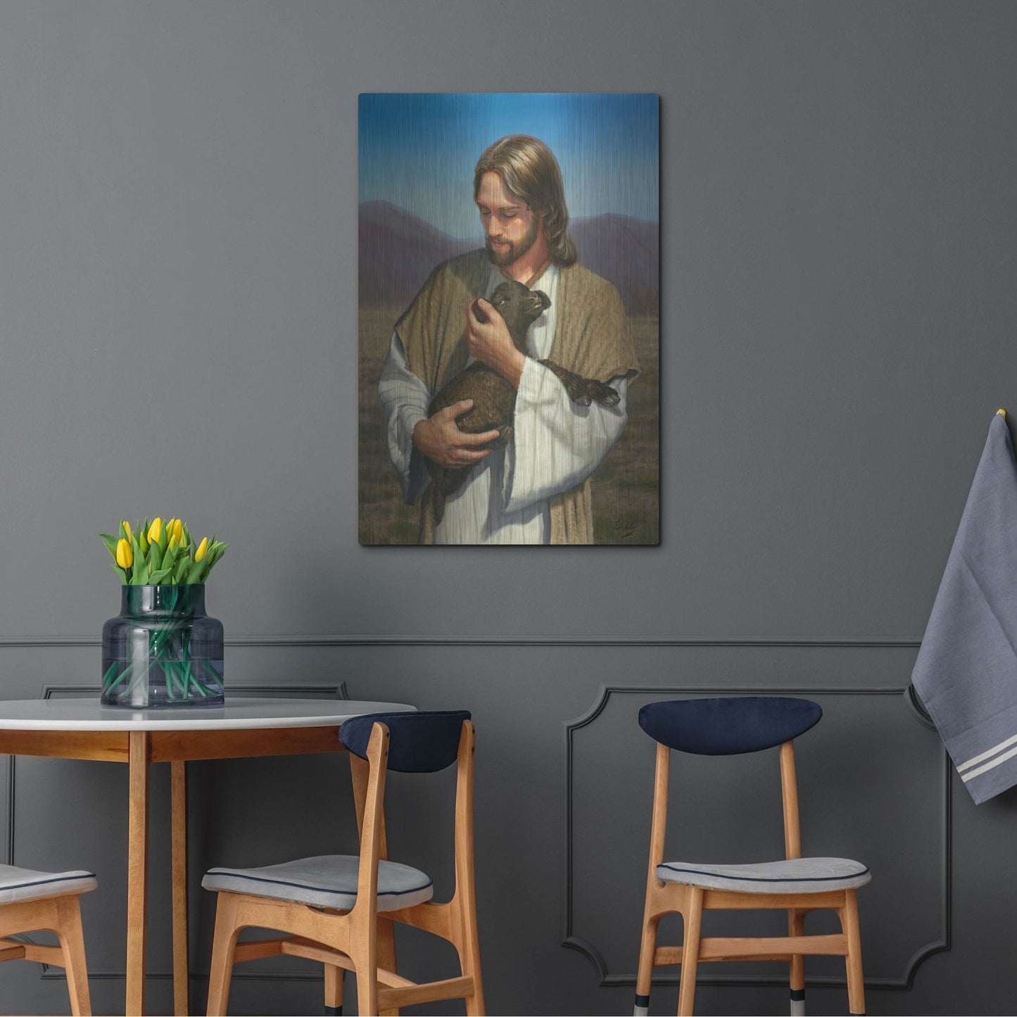 Luxe Metal Art 'The Lost Lamb' by David Lindsley, Metal Wall Art,24x36