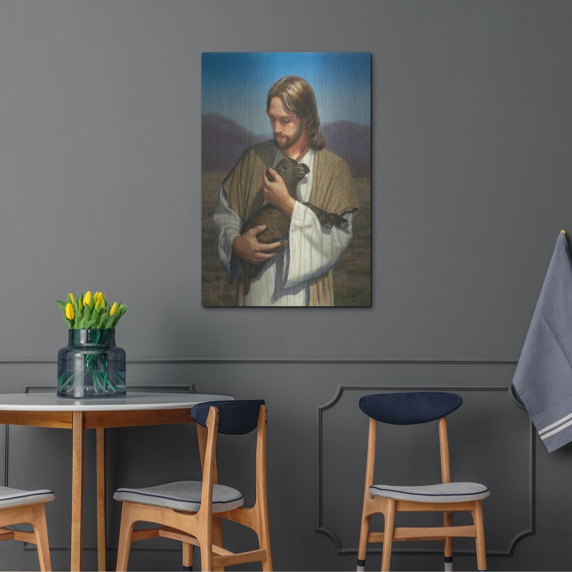 Luxe Metal Art 'The Lost Lamb' by David Lindsley, Metal Wall Art,24x36