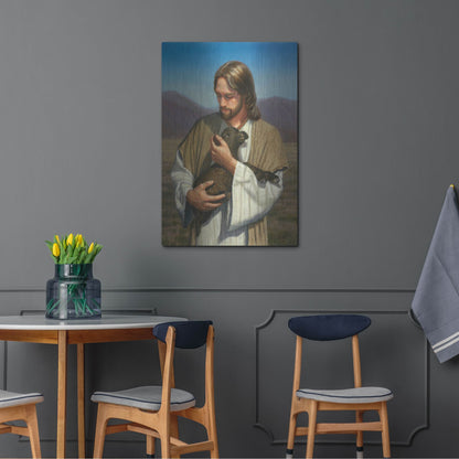 Luxe Metal Art 'The Lost Lamb' by David Lindsley, Metal Wall Art,24x36
