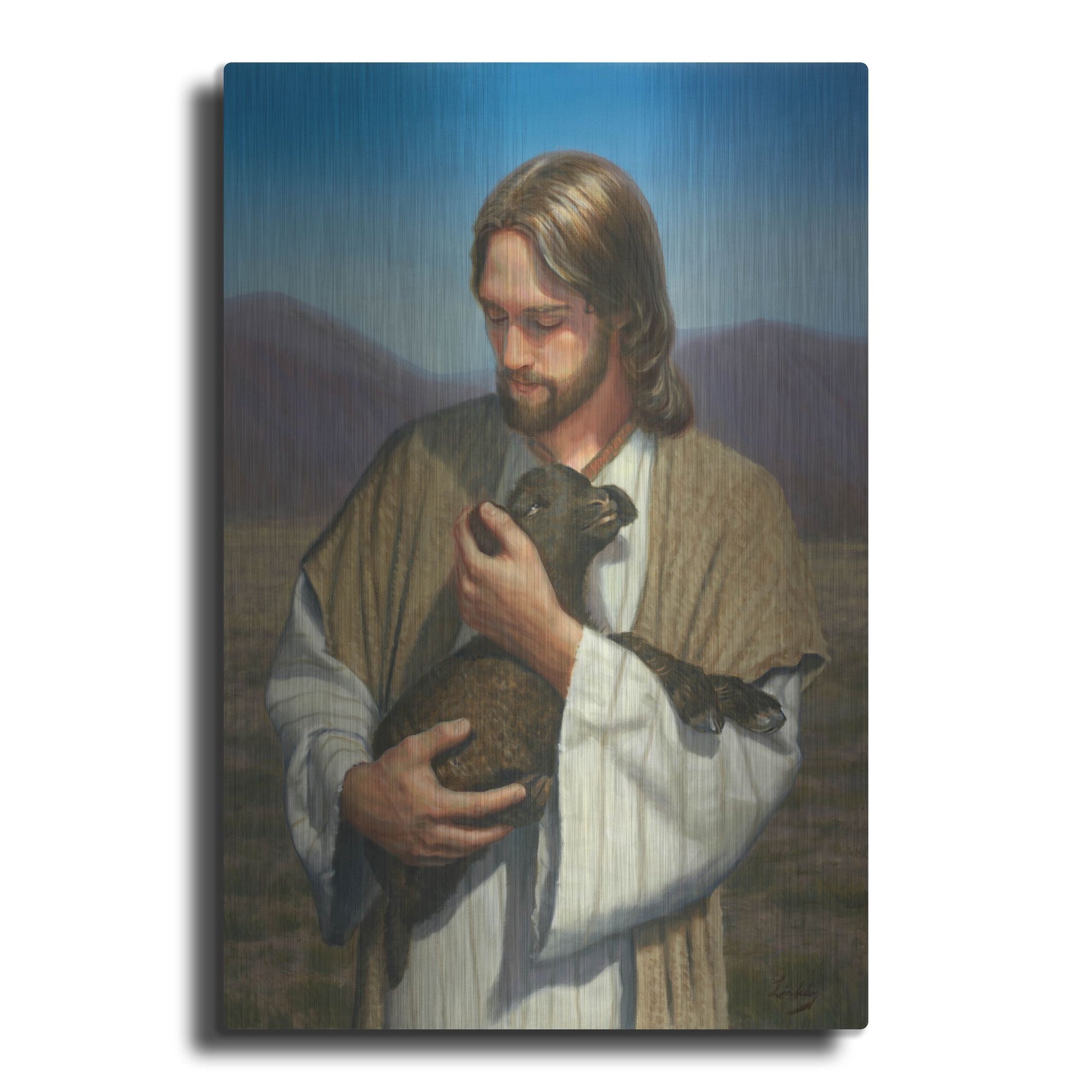 Luxe Metal Art 'The Lost Lamb' by David Lindsley, Metal Wall Art