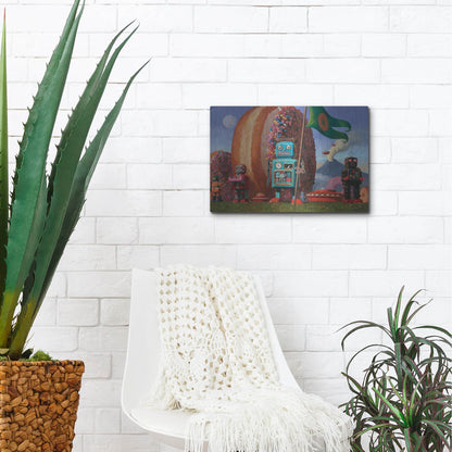 Luxe Metal Art 'Landing Party 7' by Eric Joyner, Metal Wall Art,16x12