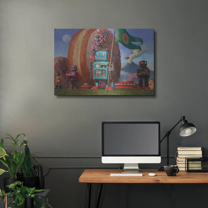 Luxe Metal Art 'Landing Party 7' by Eric Joyner, Metal Wall Art,36x24