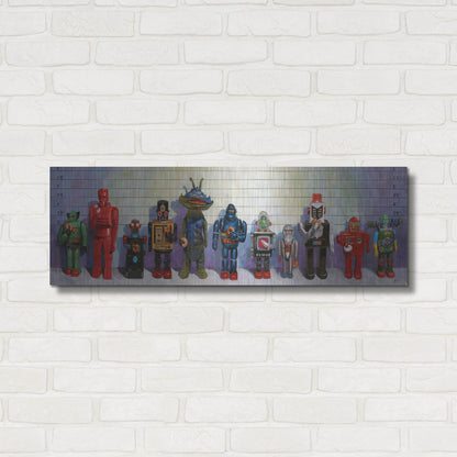 Luxe Metal Art 'Line-Up' by Eric Joyner, Metal Wall Art,36x12