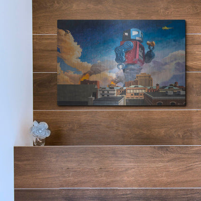 Luxe Metal Art 'Lunchtime' by Eric Joyner, Metal Wall Art,16x12