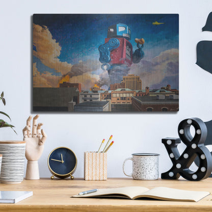 Luxe Metal Art 'Lunchtime' by Eric Joyner, Metal Wall Art,16x12