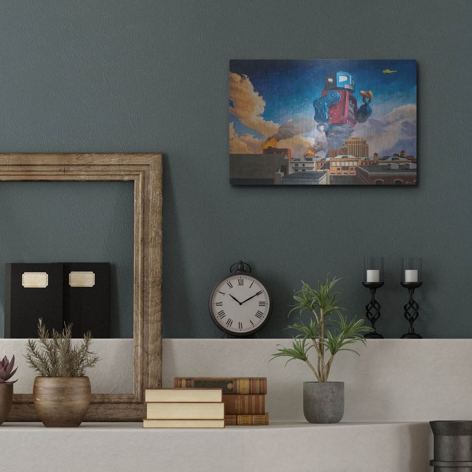 Luxe Metal Art 'Lunchtime' by Eric Joyner, Metal Wall Art,16x12