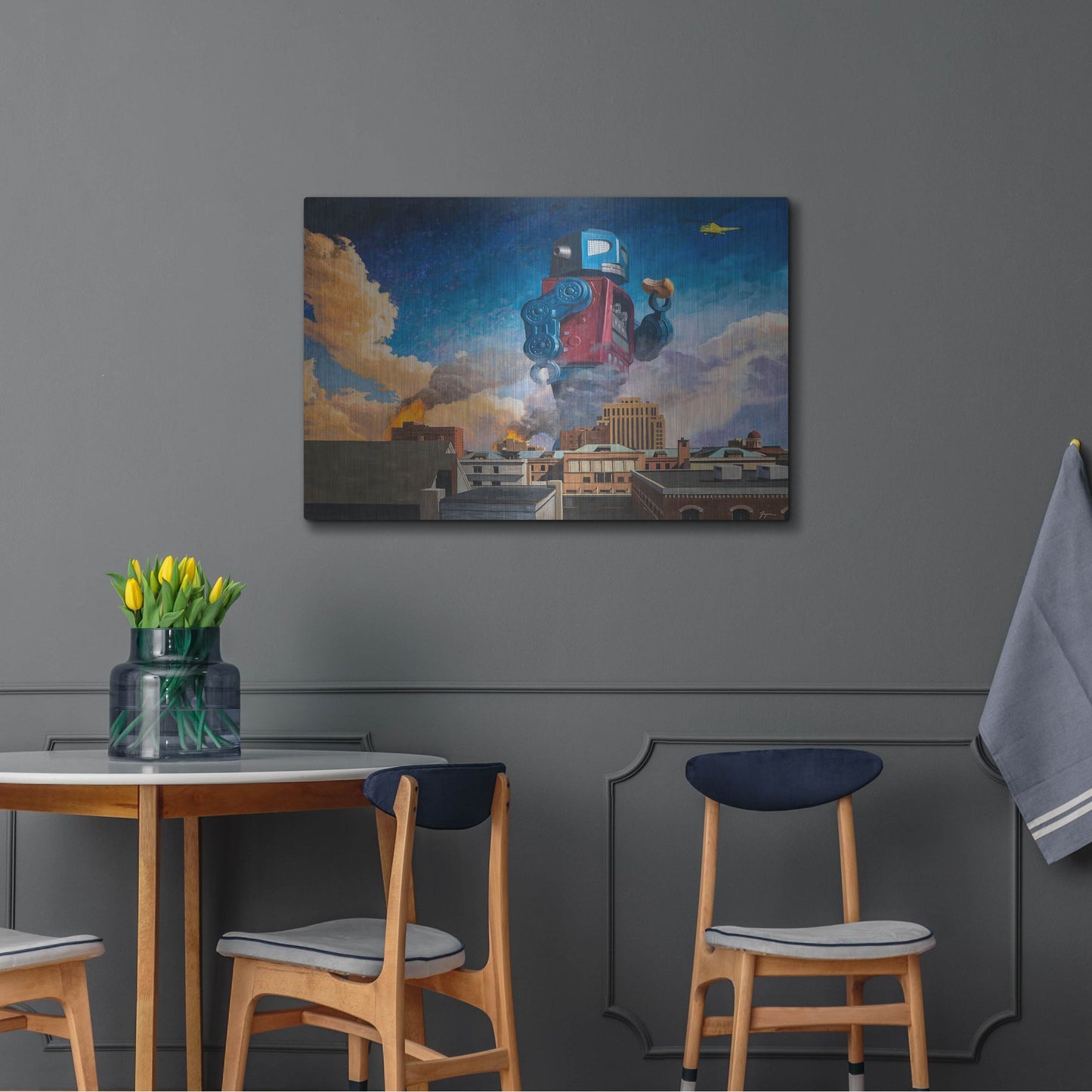 Luxe Metal Art 'Lunchtime' by Eric Joyner, Metal Wall Art,36x24