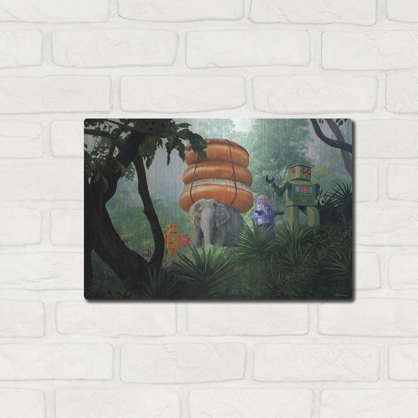 Luxe Metal Art 'On Tiger Mountain' by Eric Joyner, Metal Wall Art,16x12