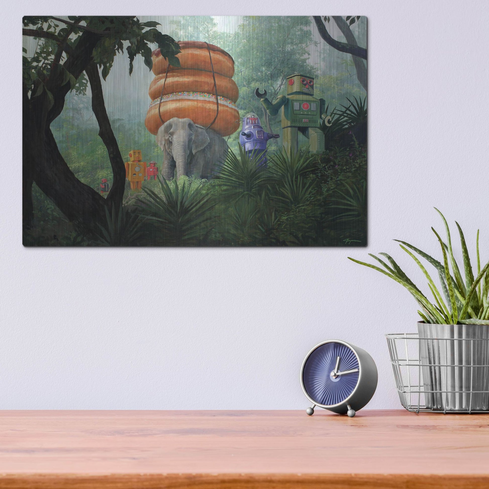 Luxe Metal Art 'On Tiger Mountain' by Eric Joyner, Metal Wall Art,16x12