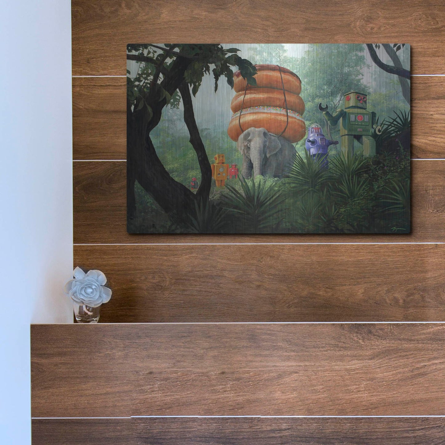 Luxe Metal Art 'On Tiger Mountain' by Eric Joyner, Metal Wall Art,16x12